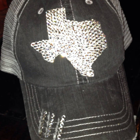 Grey Trucker Texas Bling Hat