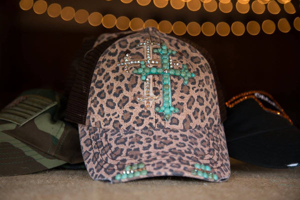 Leapord Double Cross Hat