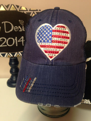 Patriotic Heart Hat