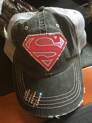 Super Girl Hat with swarovski crystals