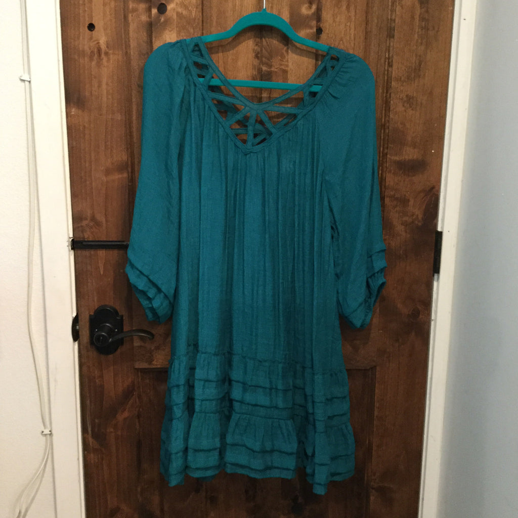 Turquoise tunic - curvy ladies